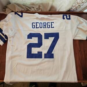 Vintage Eddie George Dallas Cowboys NFL Football Screenprint Jersey XXL 2XL